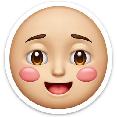 emoji showing a face wincing in embarrassment sticker