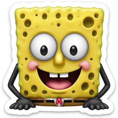 Black spongebob sticker