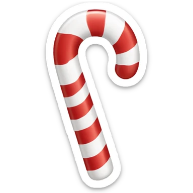 Candy cane sticker