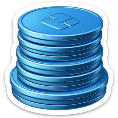blue coins credit pack sticker