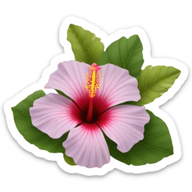 hibiscus flower sticker