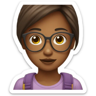 Giving heart to a girl wearing specs sticker