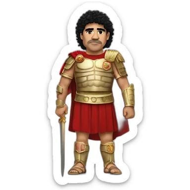 Maradona-dressed-as-a-Roman-conqueror sticker