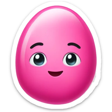 A cute pink jellybean sticker