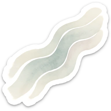 flowing water representing movement, soft and fluid watercolor style sticker