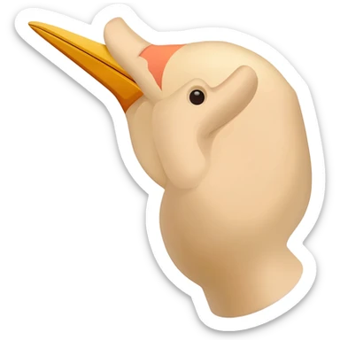 hand sign that resembles the head of a crane sticker