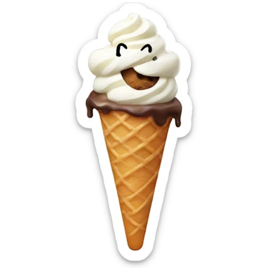 cane con gelato sticker