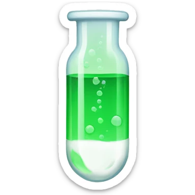 sad test tube emoji green theme sticker