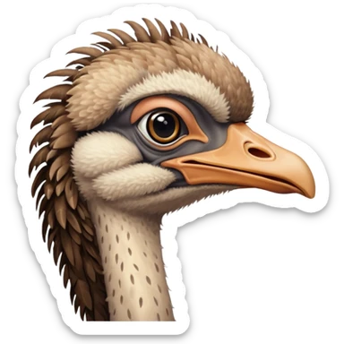 Cara de avestruz de perfil sticker