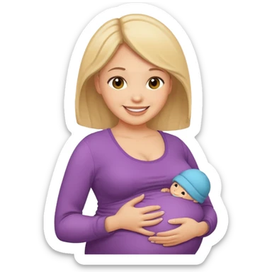 Una mamá embarazada de caba sticker