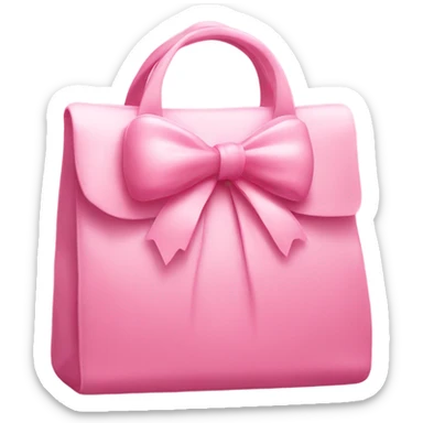 japan bag pink with ribbon sticker