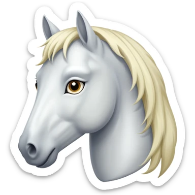 white horse face  sticker