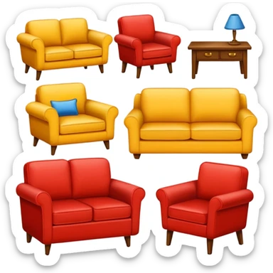 give real furniture emojes sticker
