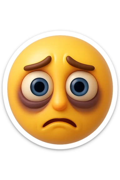 emoji 3d stile iphone di insonnia, alterazione del sonno 3d sticker