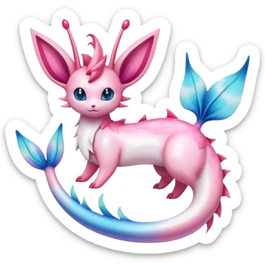 Colorful Sylveon-Vaporeon-Milotic-hybrid sticker
