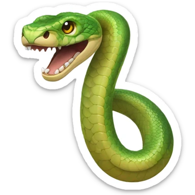 Serpiente enredada en un hacha sticker