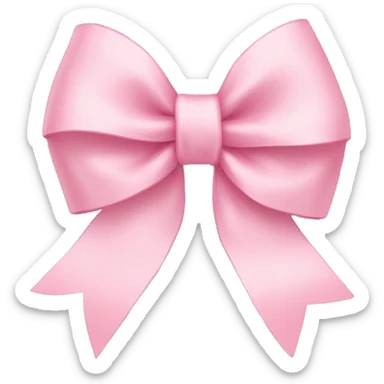 light pink ribbon bow sticker