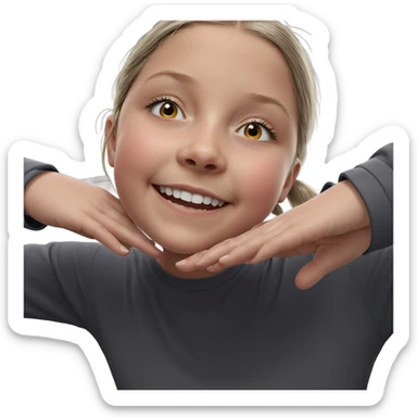 girl smiling indoors portrait sticker