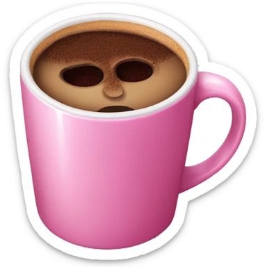 Pinker Kaffee mit Schleife sticker