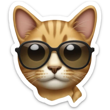 Cat with sunglasses sticker
