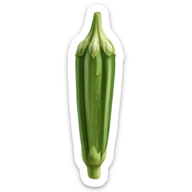 Okra vegetable sticker
