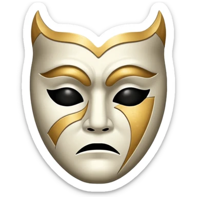Theatre mask tragedy sticker