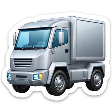 silver cyber truck sticker