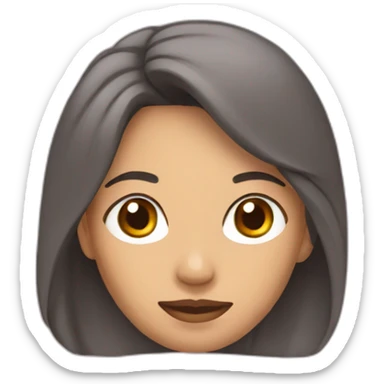 mujer morocha con pecas sticker