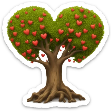Heart shaped tree sticker