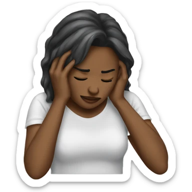 girl facepalm sticker