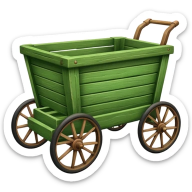 Green cart. sticker