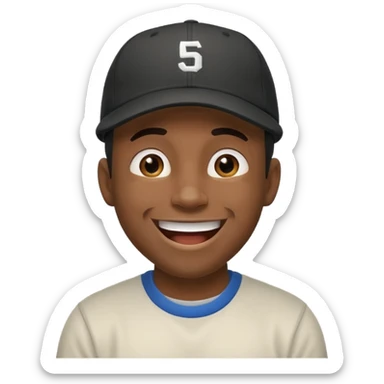 Hyped up hip hop black man sticker