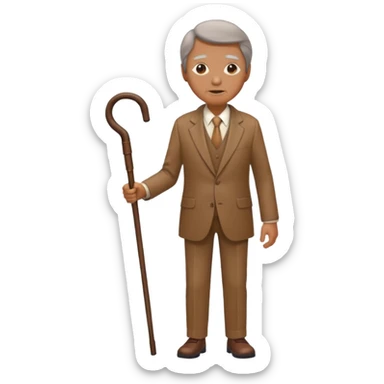 give me a suit only the clothes the old one brown color with a stick sticker