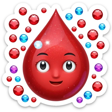 red glitter sky sticker