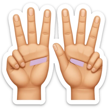 Le signe du rappeur Jul, avec les 2 mains: pouce sur le côté et index et majeur levés. Mis côte à côte, formant les lettres JUL sticker