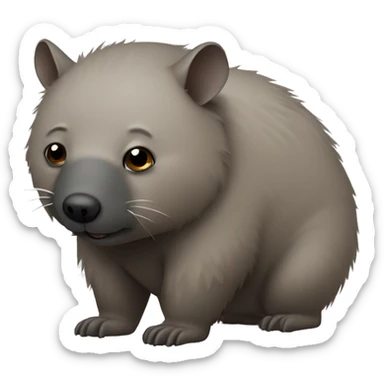 sick wombat with a cold sticker