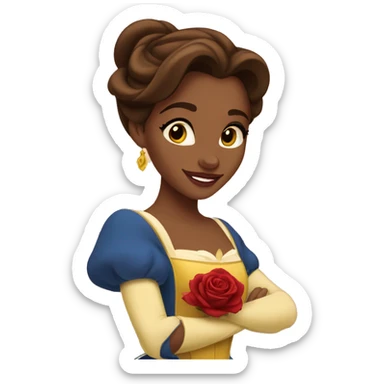 beauty and the beast belle sticker