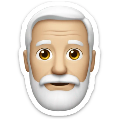 a white grandpa with a white beard sticker