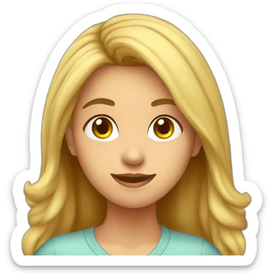 JOVEN FEMENINA RESOLVIENDO UN EXAMEN sticker