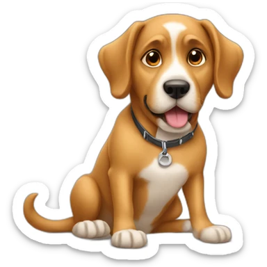 dog writing blog sticker