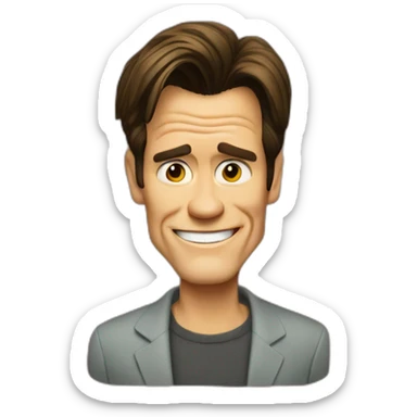 jim carrey inside television sticker