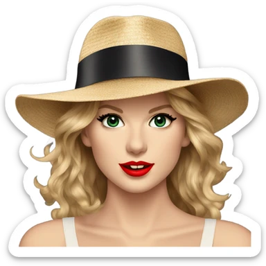 Taylor swift at eras tour with 22 hat sticker