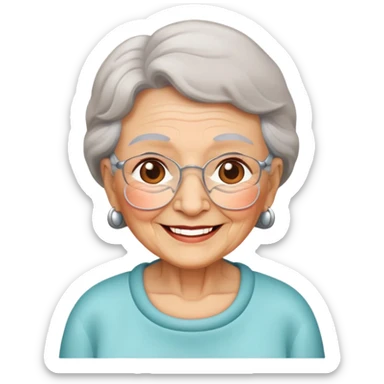 realistic portrait of a grandma  sticker