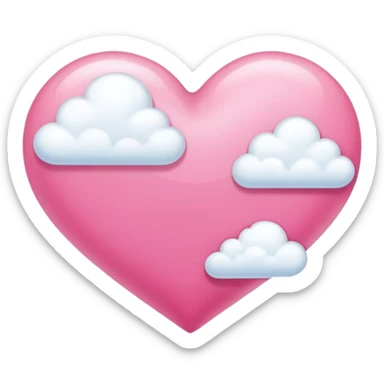 pink heart + cloud emoji sticker