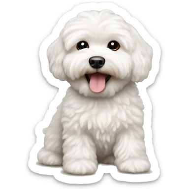 dog maltipoo with me sticker