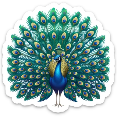 Peacock wing sticker