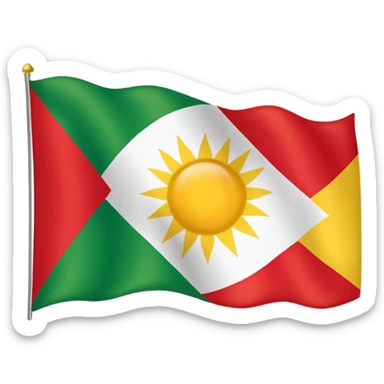 kurdistan flag without the pole like every other flag emoji sticker