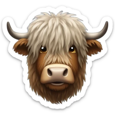 hairy coo sticker