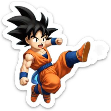 goku en la nube voladora  sticker