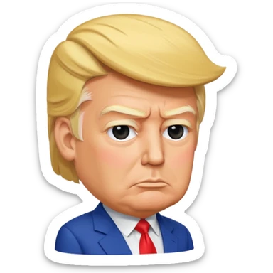 donald trump as blockhead sticker